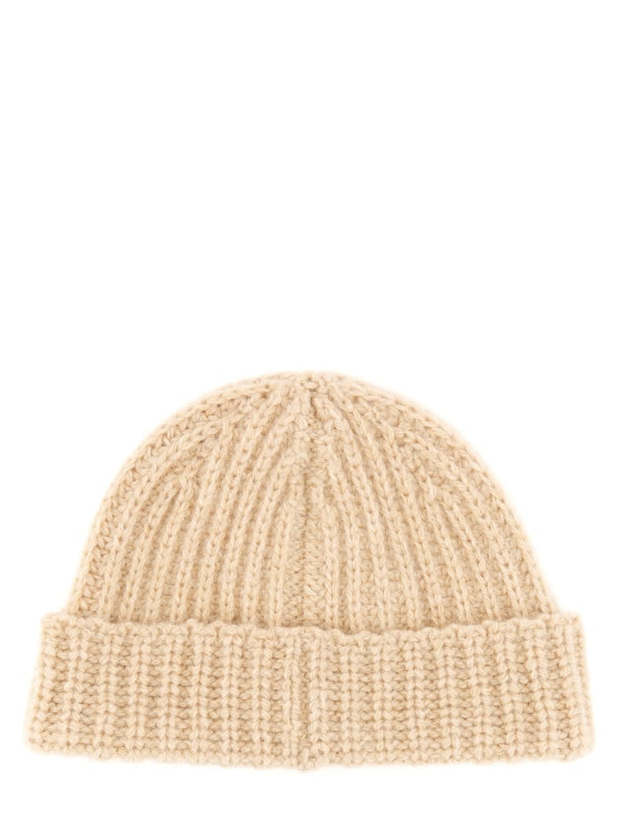 Shop Marni Beanie Hat In Beige