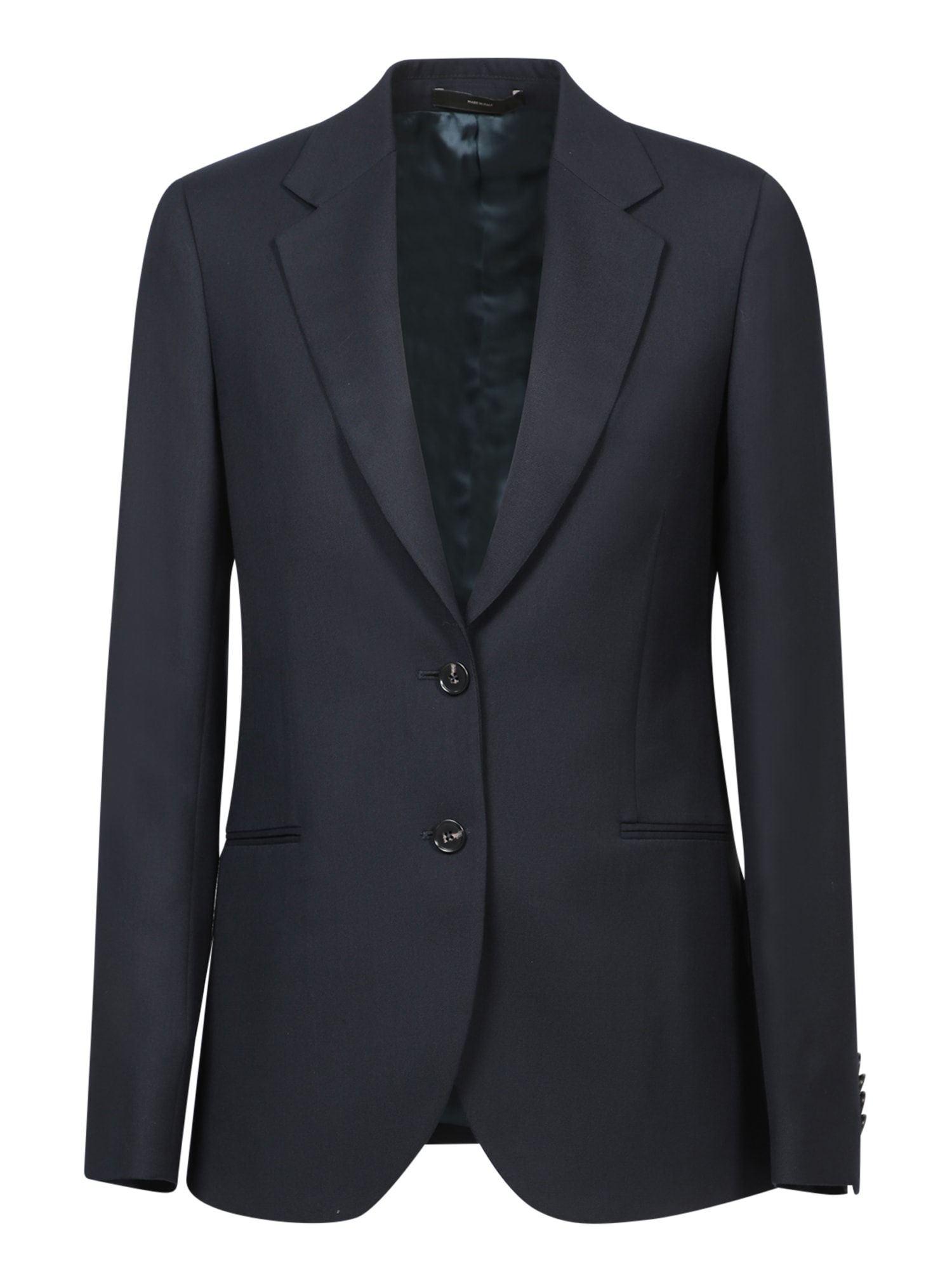 Shop Paul Smith Dark Blue Wool Jacket