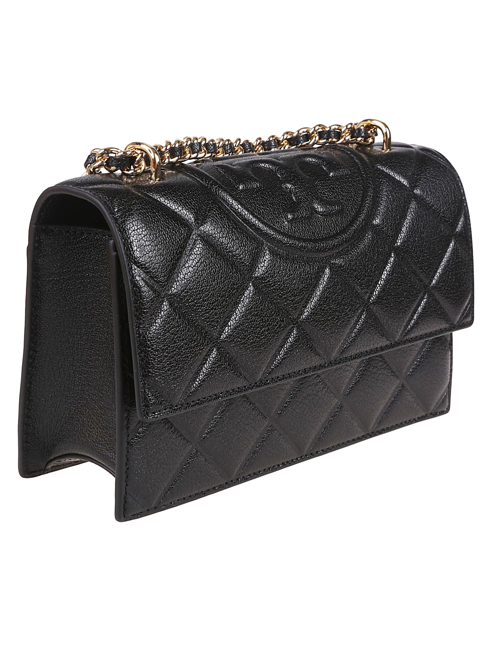 Tory Burch Small Fleming Convertible Shoulder Bag In Black