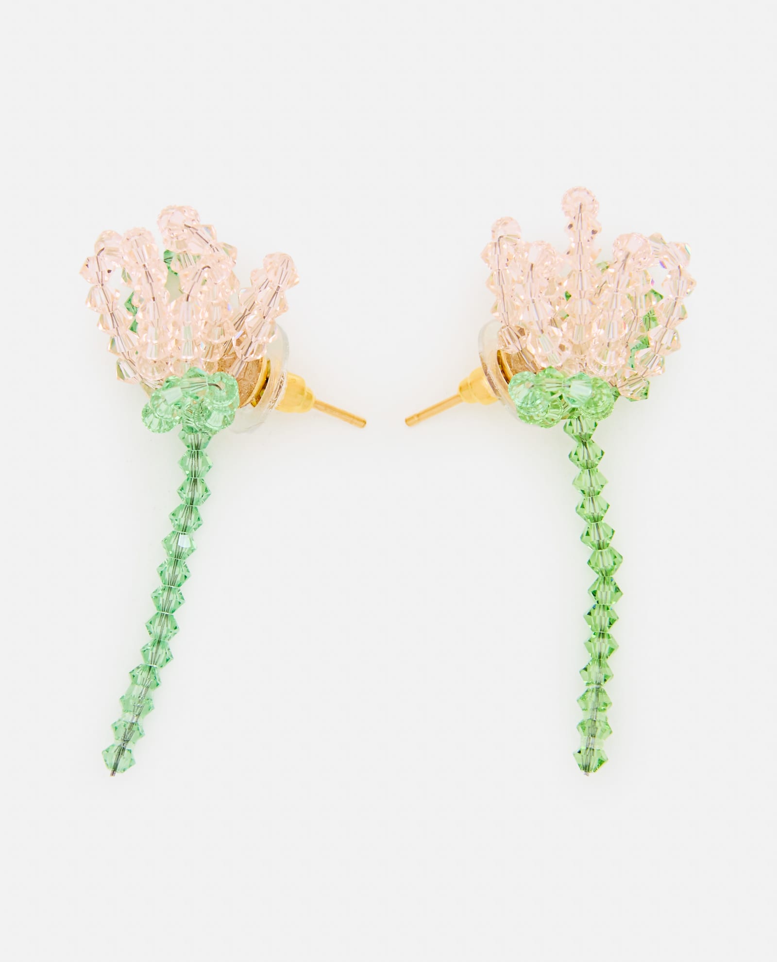 Shop Simone Rocha Cluster Crystal Flower Earring In Pink