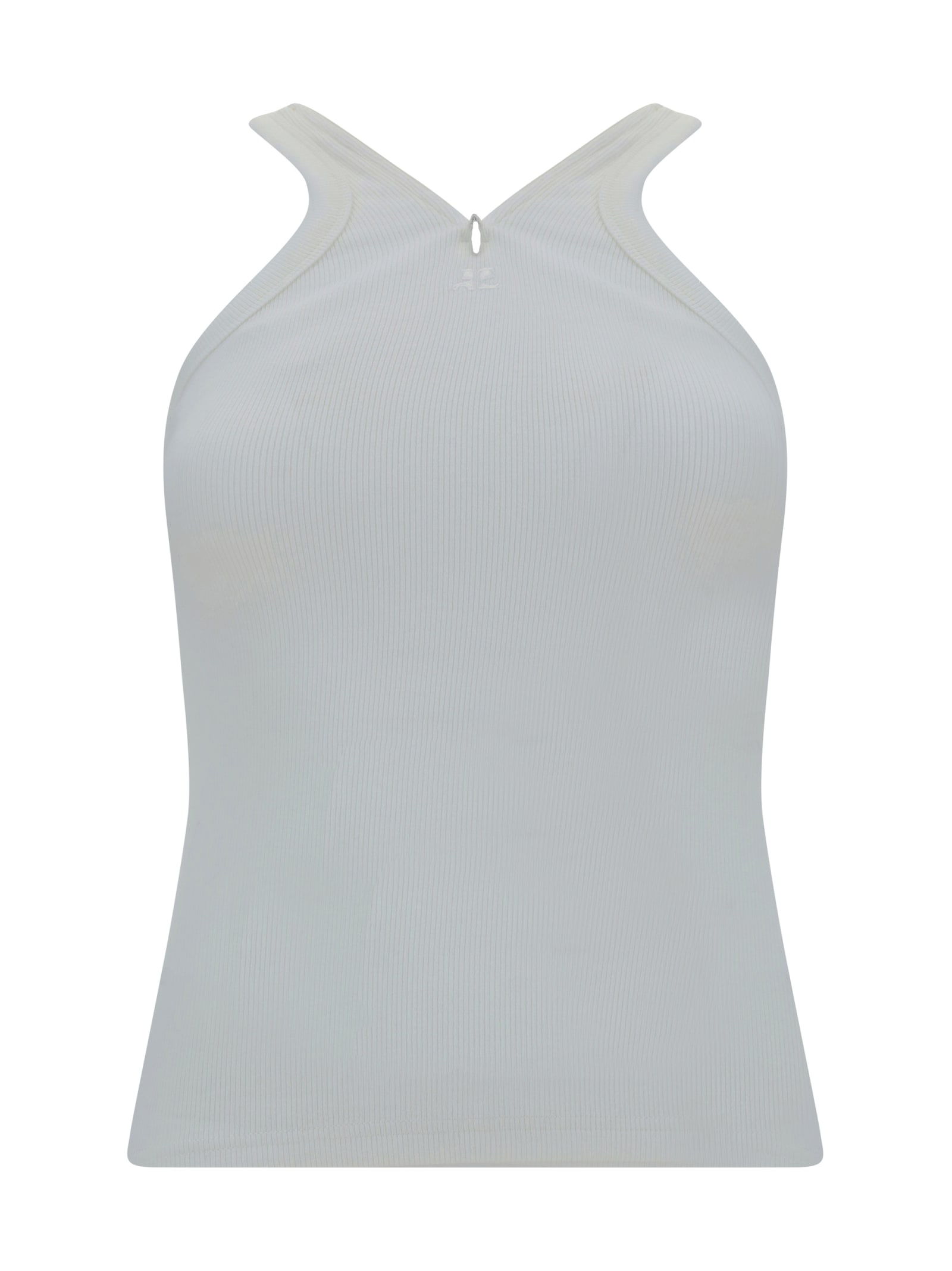 Shop Courrèges Criss Cross Top In Heritage White