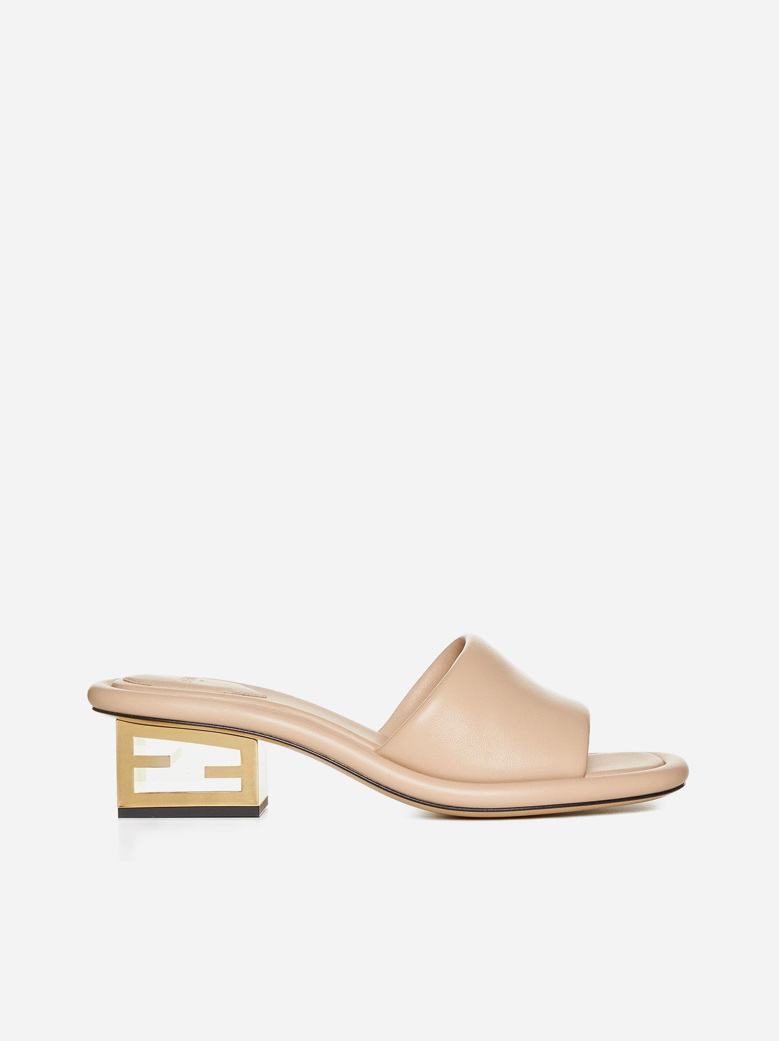 Fendi Baguette Nappa Leather Sandals