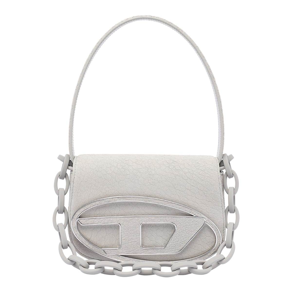 Shop Diesel 1dr Shoulder Bag In Grey