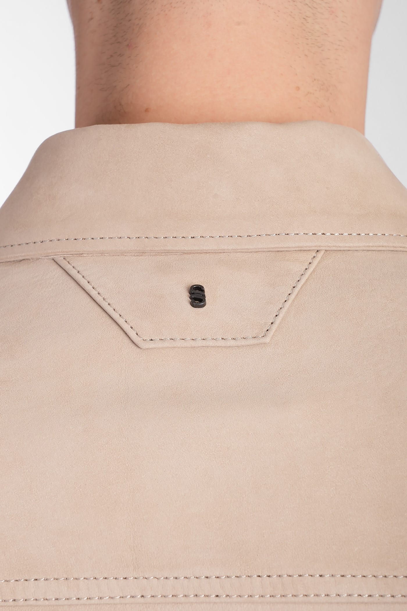 Salvatore Santoro Leather Jacket In Beige Leather In Beige