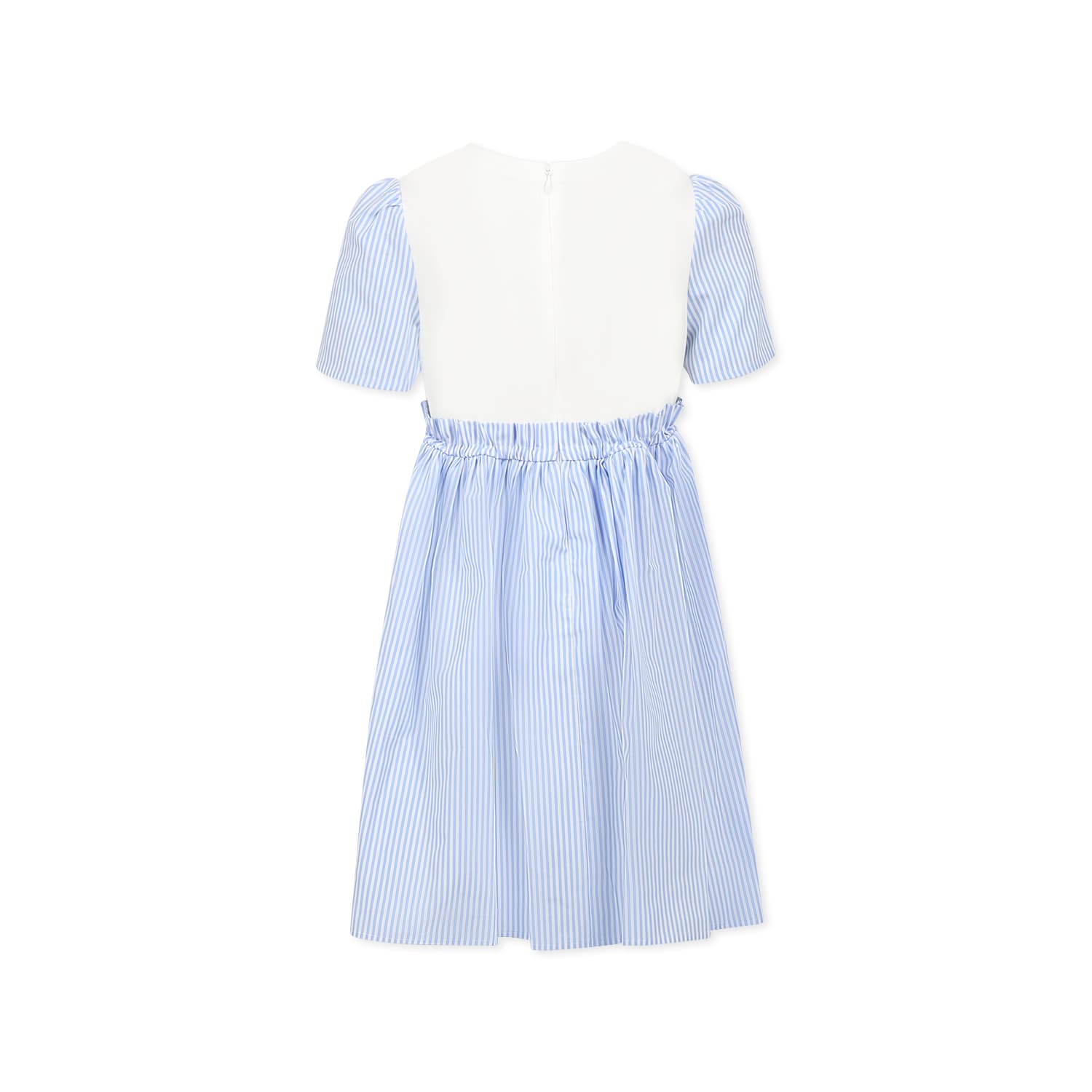 Dolce & Gabbana Short Sleeve Dress In Light Blue