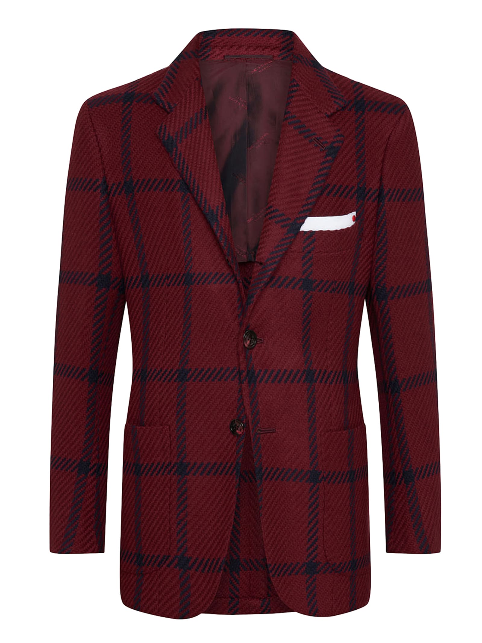 Kiton Jacket Cashmere In Red