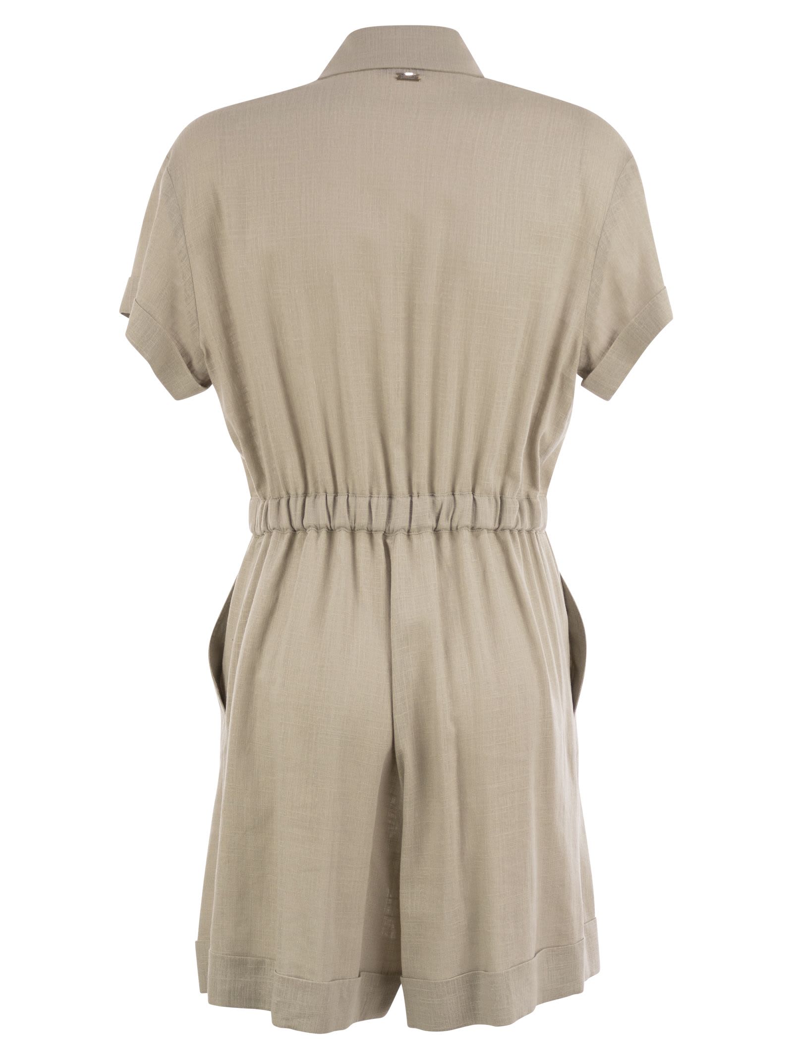 Herno Women Chemisier Jumpsuit With Drawstring
