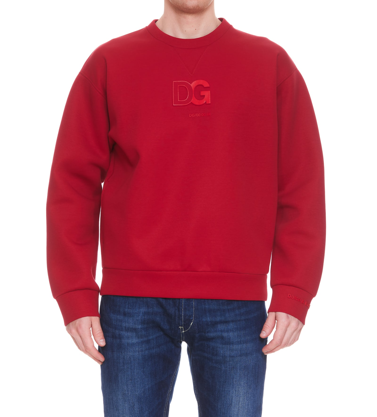 Dolce & Gabbana Jersey Sweatshirt With 3d Dg Logo