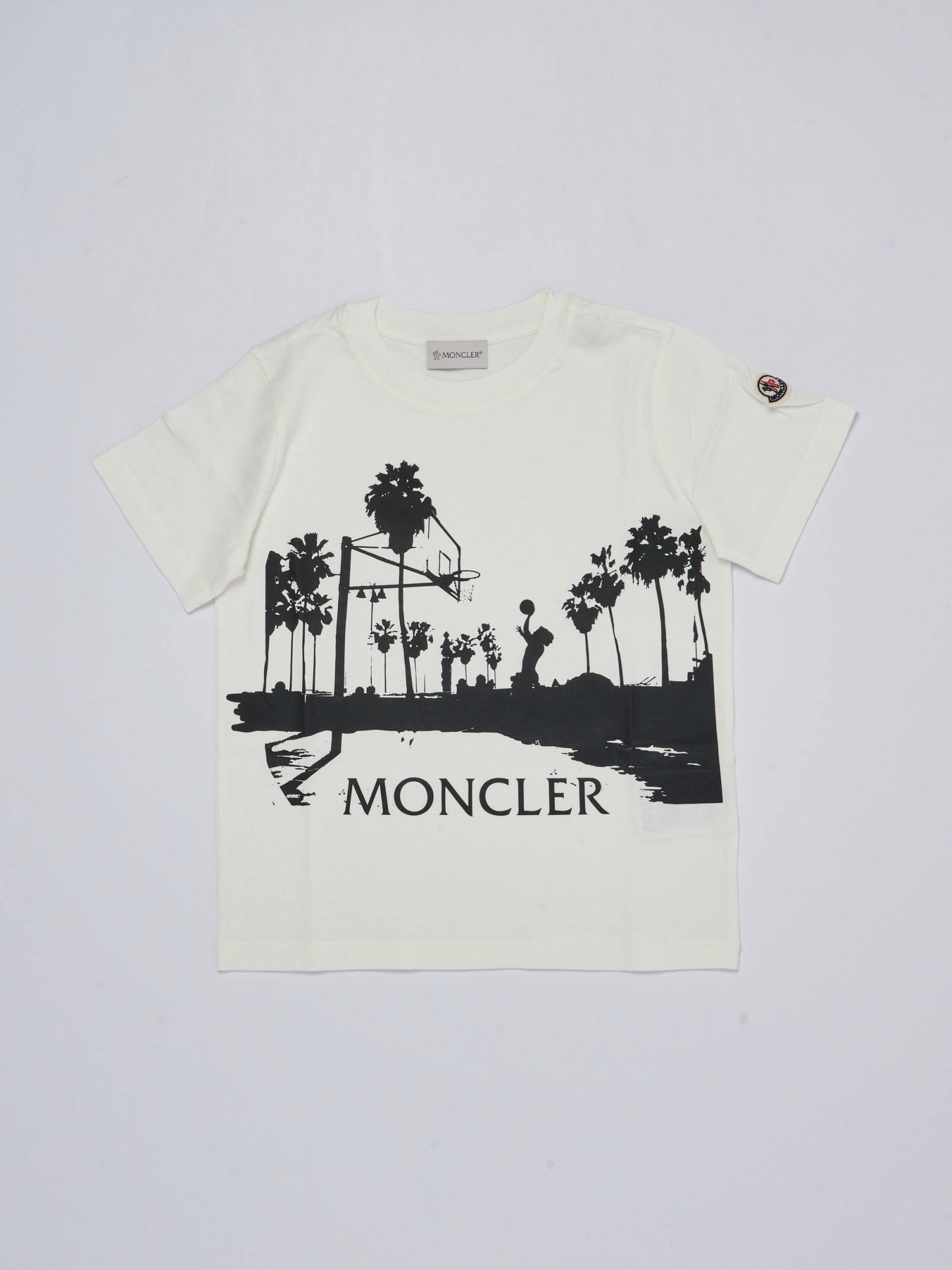 Moncler Kids' T-shirt T-shirt In Bianco