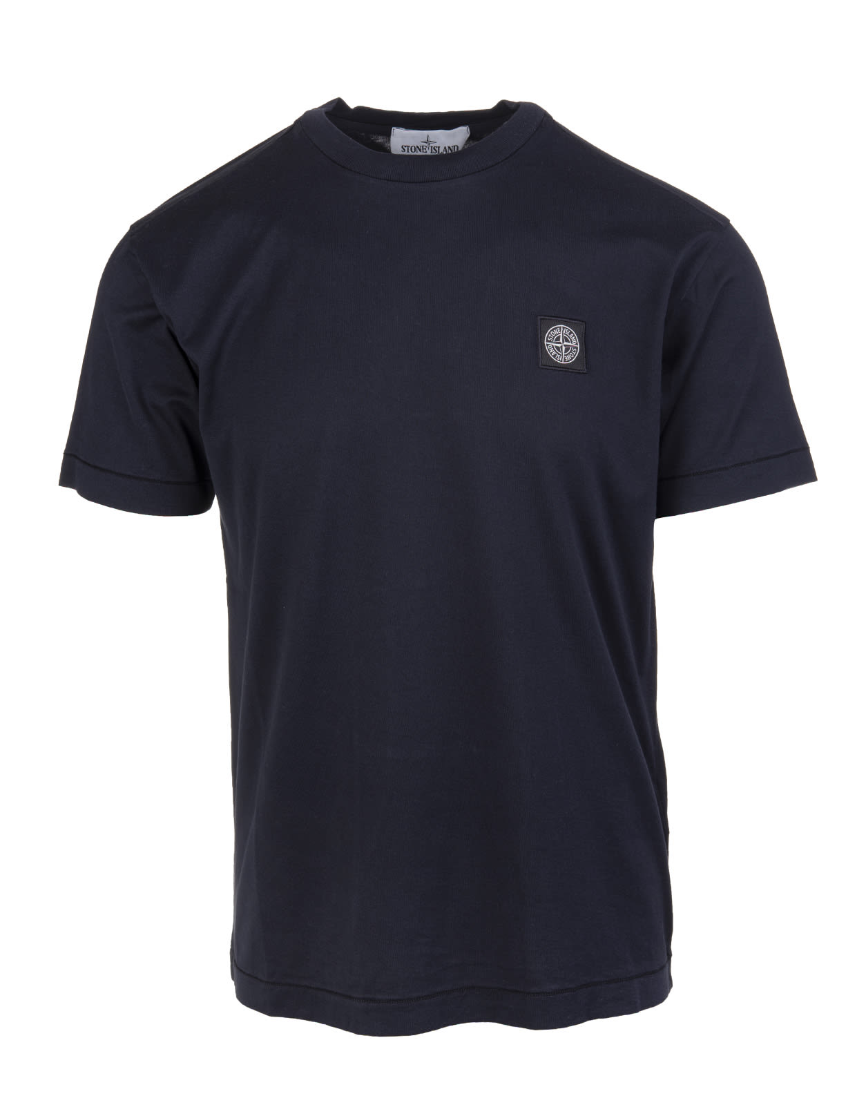 Stone Island Man Regular Fit Navy Blue T-shirt With Logo
