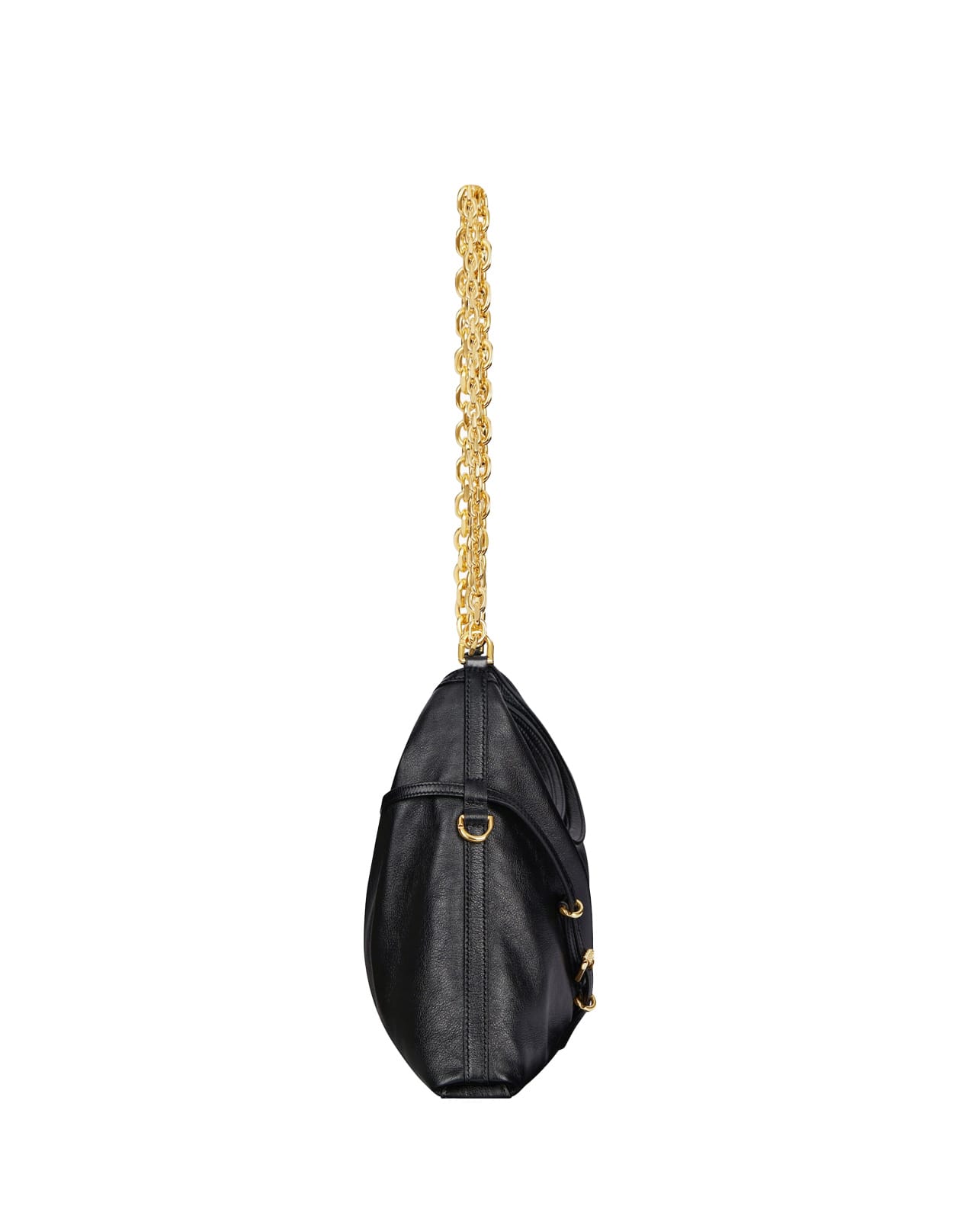 Shop Givenchy Voyou Chain Medium Bag In Black Leather