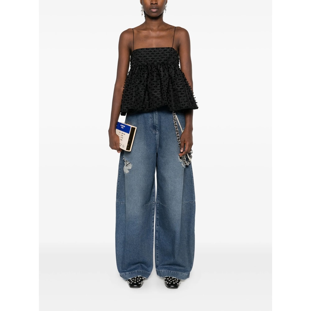 Simone Rocha Wide-leg Jeans In Multi