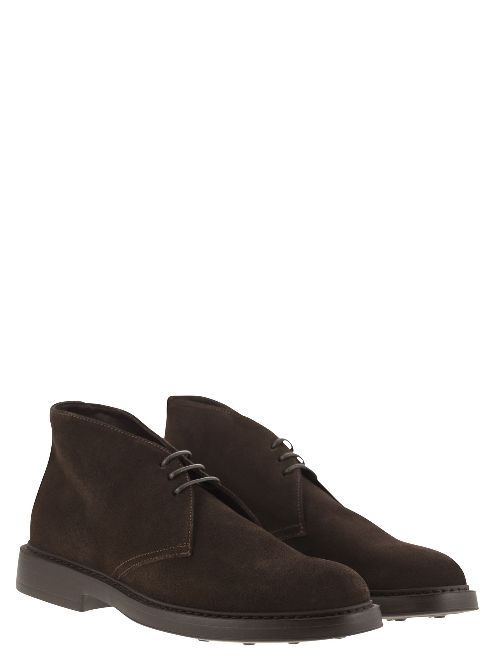 Shop Doucal's Suede Ankle Boots In Brown