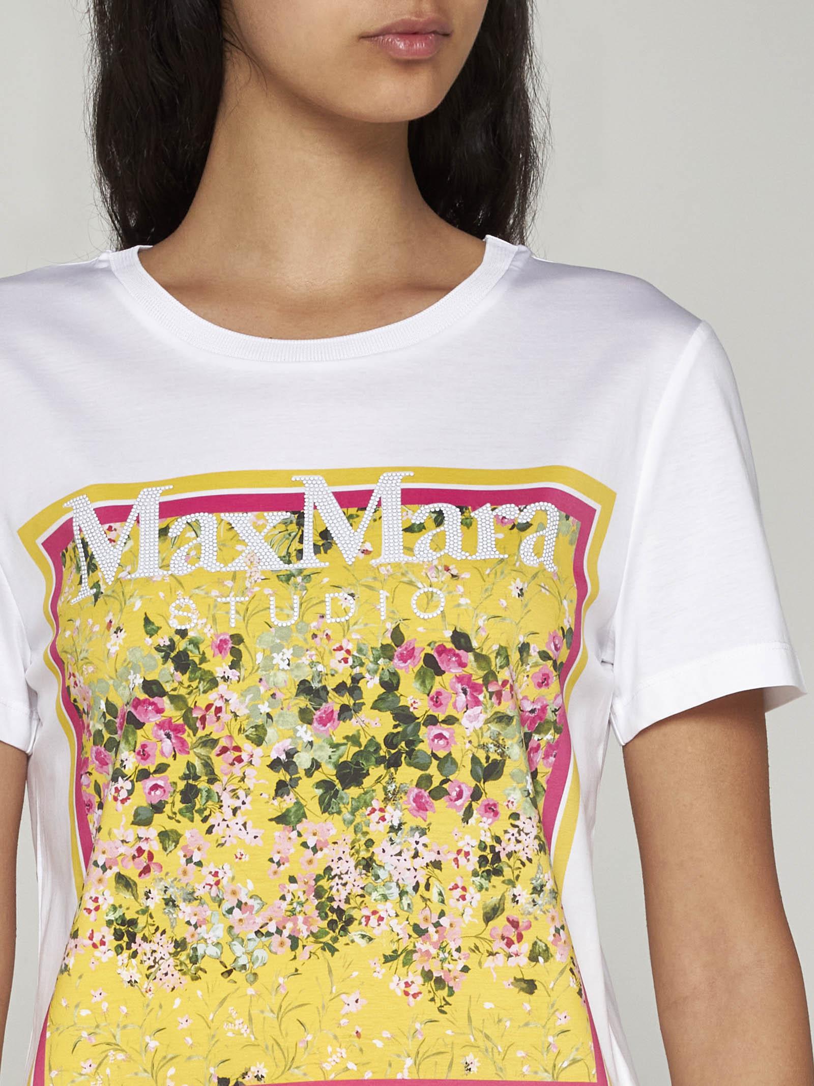 Shop Max Mara Rita Print Cotton T-shirt