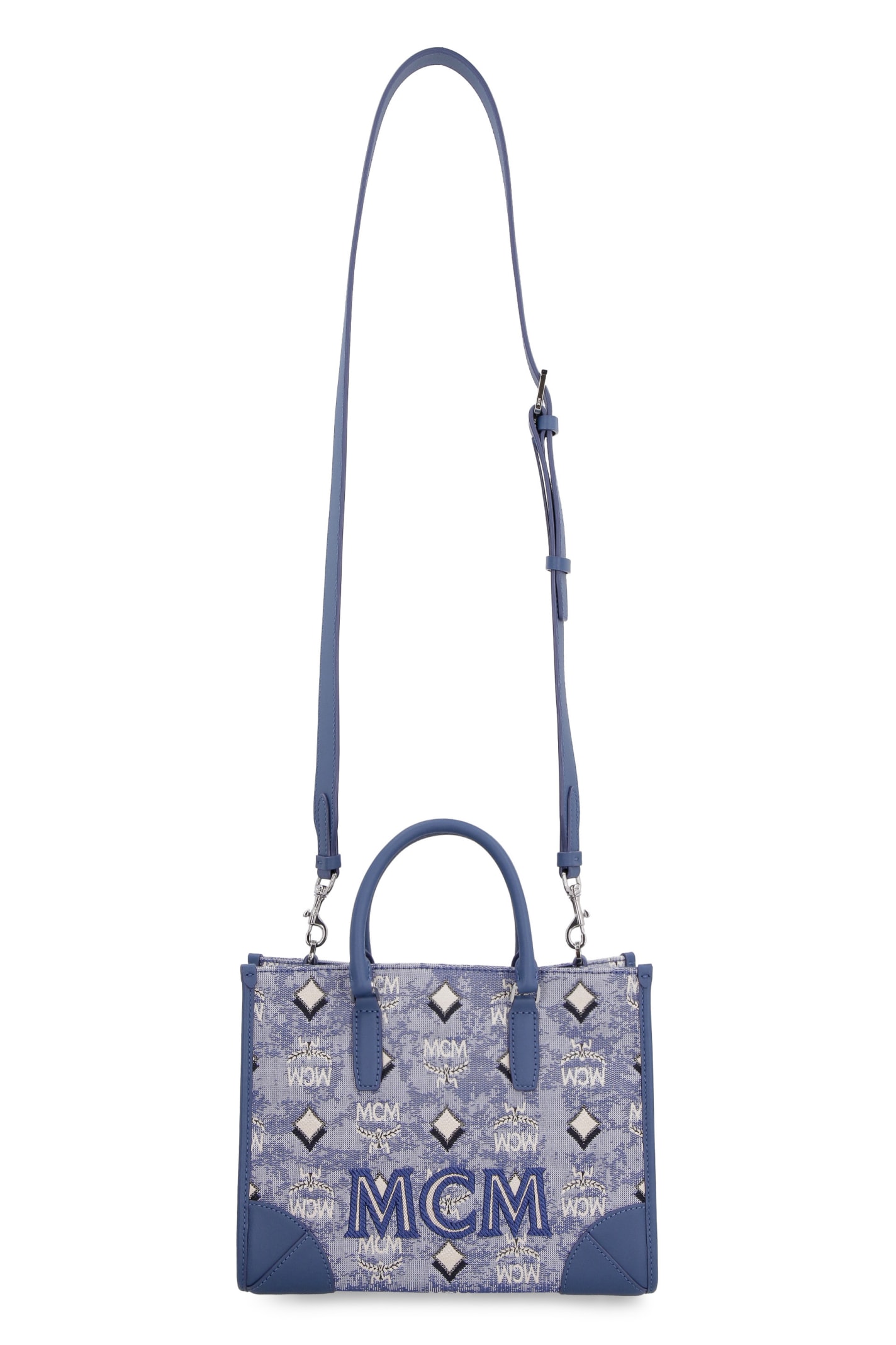 Mcm Canvas Handbag In Blue ModeSens