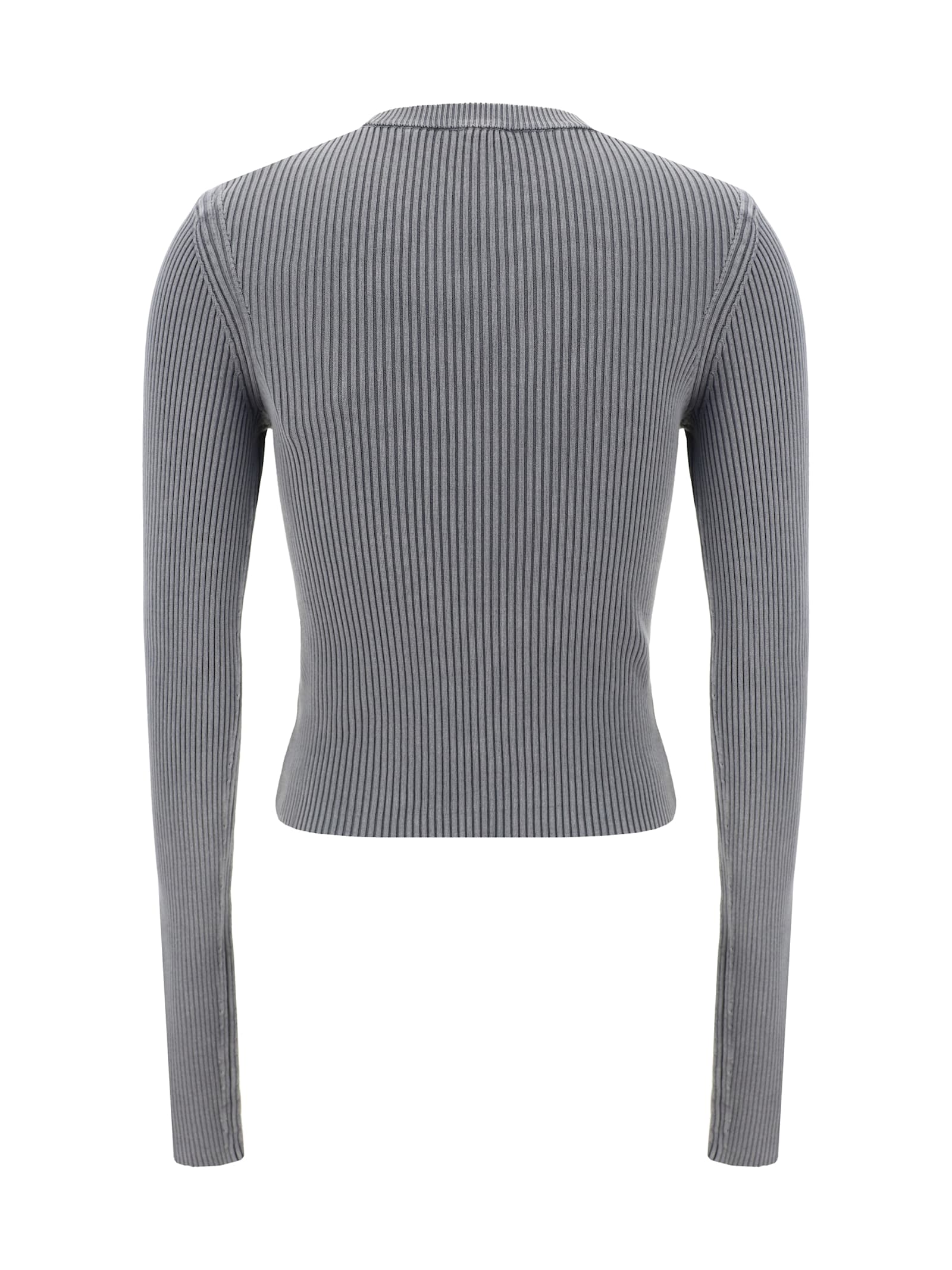 Shop Diesel Long Sleeve Jersey In Ice