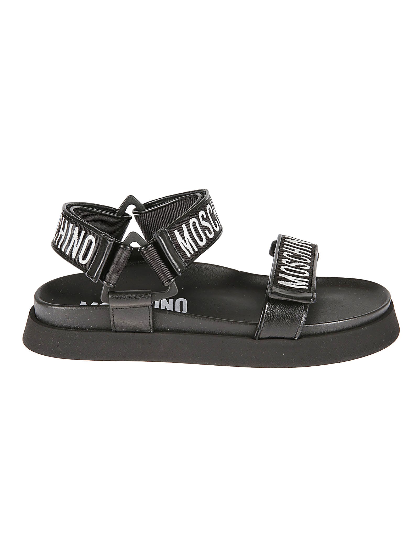 Moschino Logo Strap Velcro Sandals
