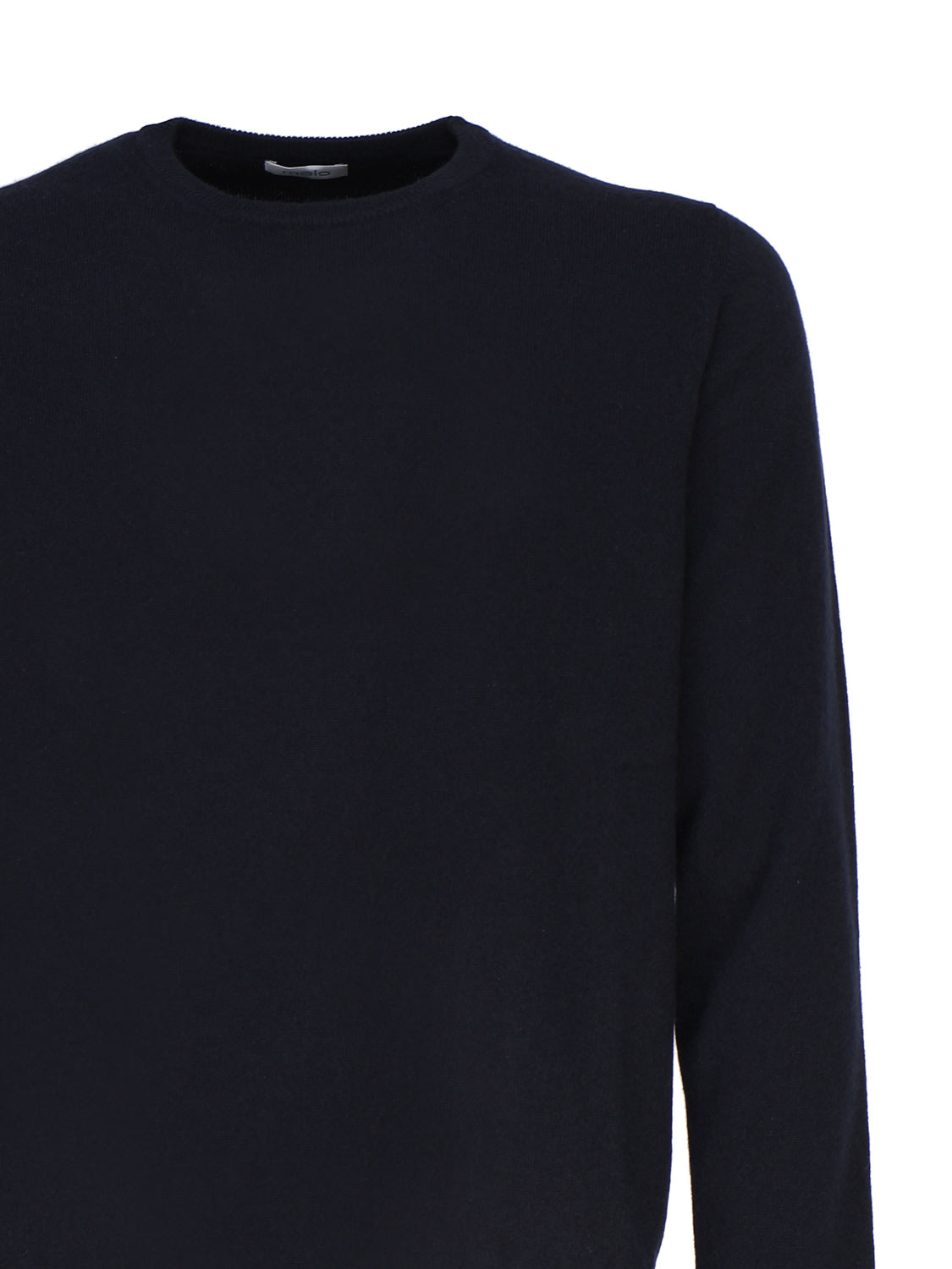 Shop Malo Cashmere And Silk Crew Neck Sweater In Blue