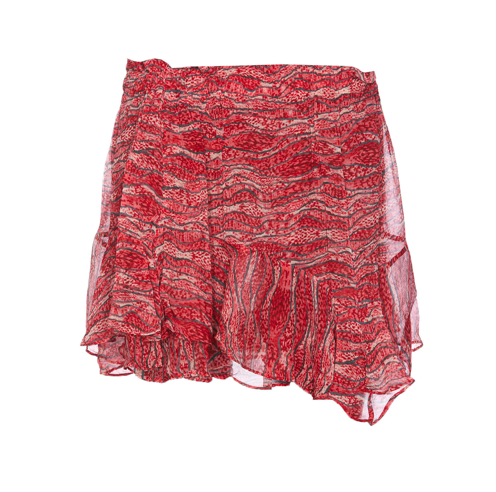 Isabel Marant Étoile Sornel Ruffled Printed Shorts In Red