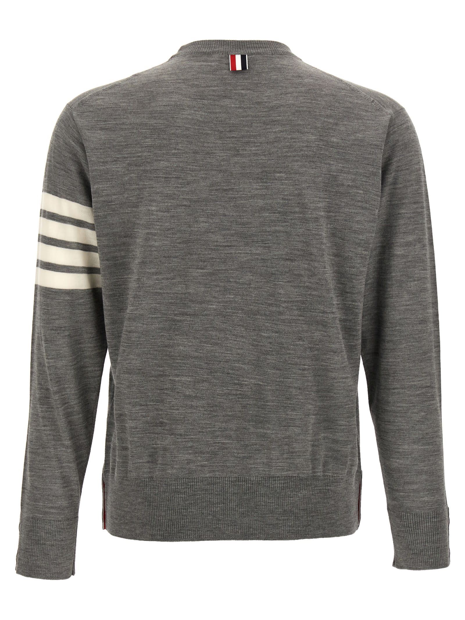 Shop Thom Browne 4 Bar Sweater In Gray