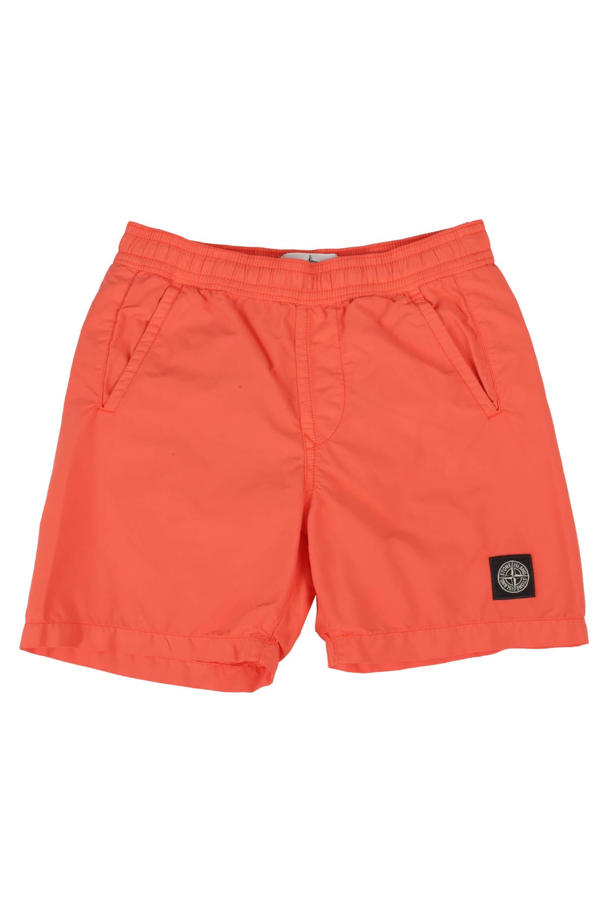 Shop Stone Island Junior Shorts In Coral