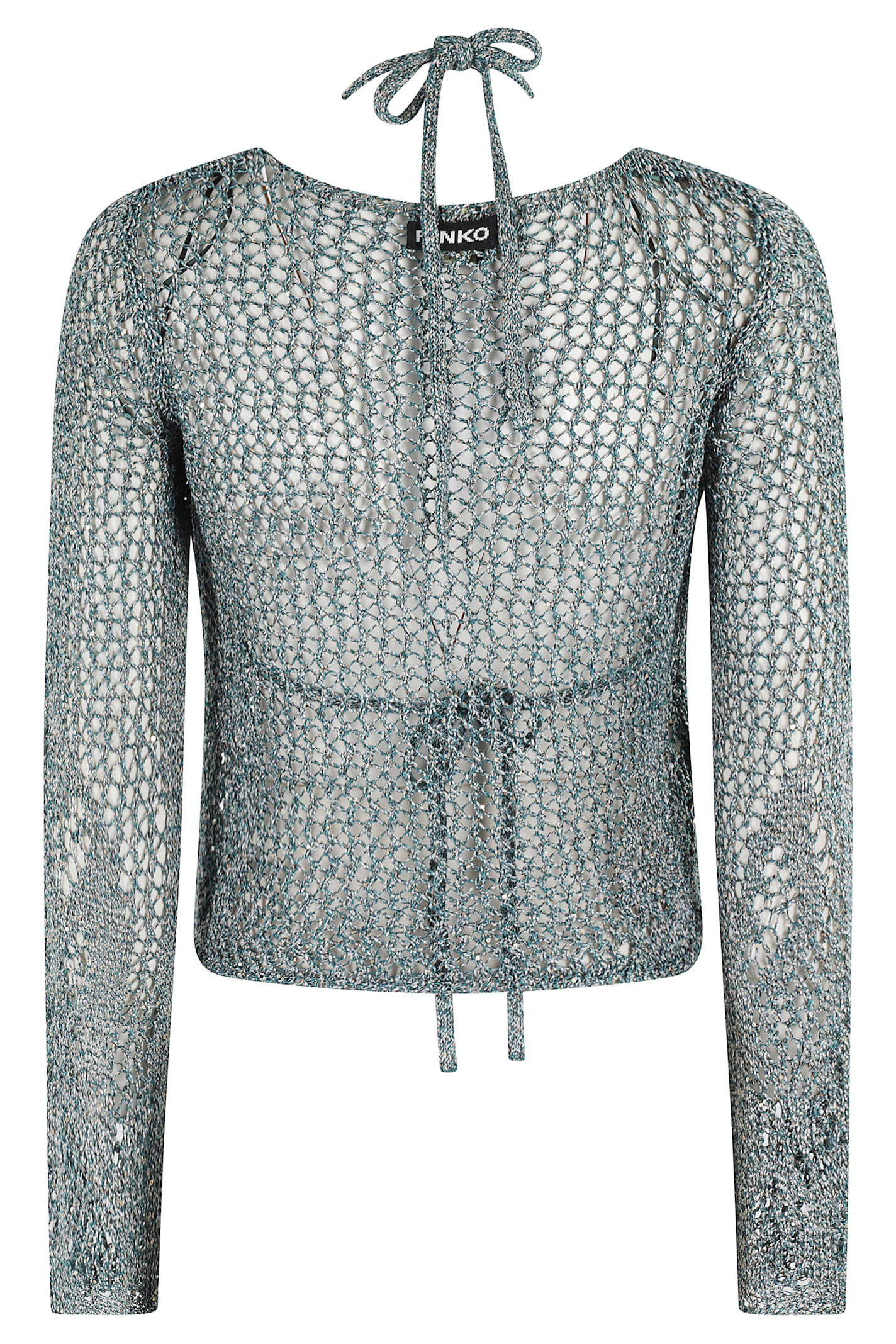 Pinko Denalo Maglia Nesh Openwork In Green