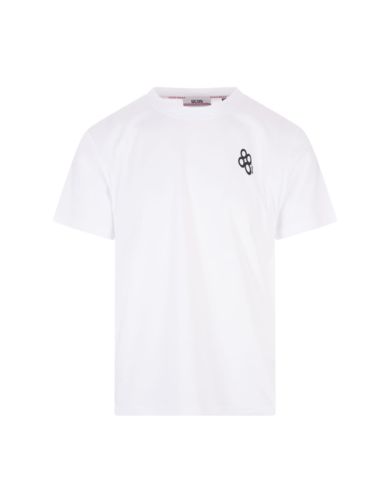 GCDS Man White Logo Bliss Regular T-shirt