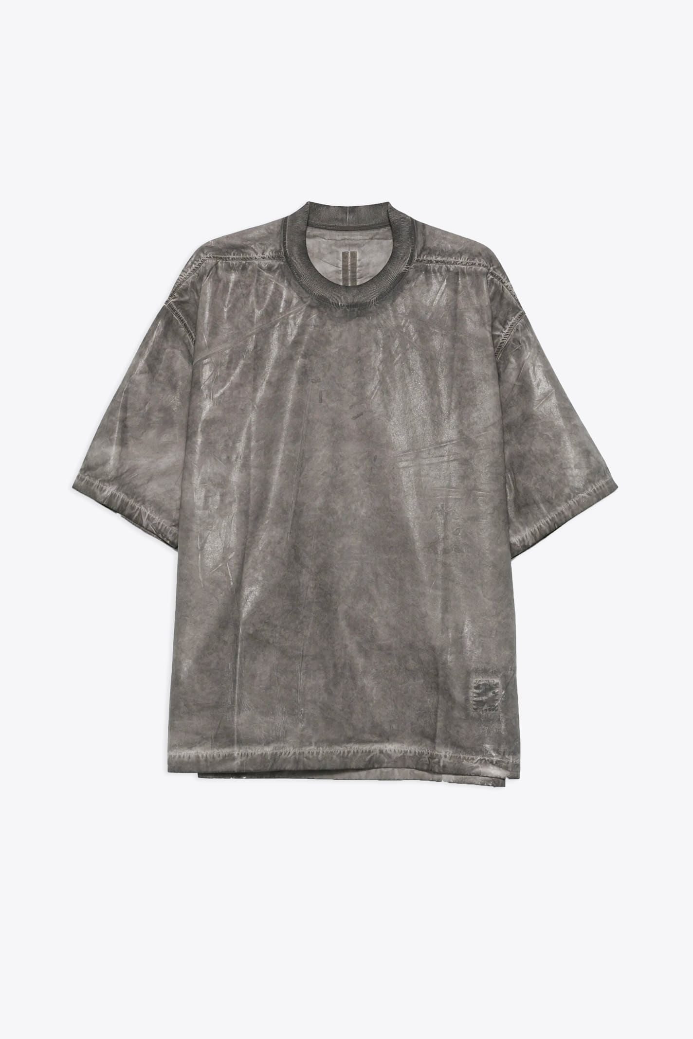 Tommy T Grey coated poplin cotton t-shirt - Tommy T