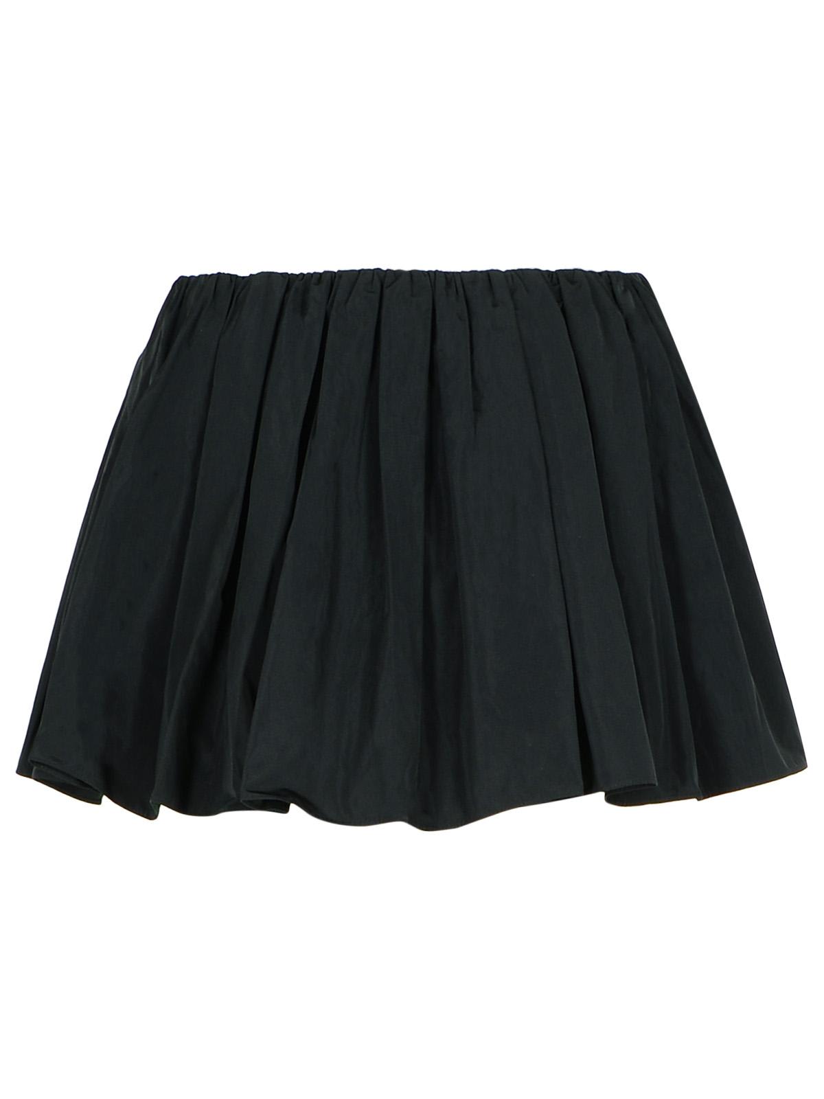 Jw Anderson Memory Gathered Taffeta Mini Skort In Black