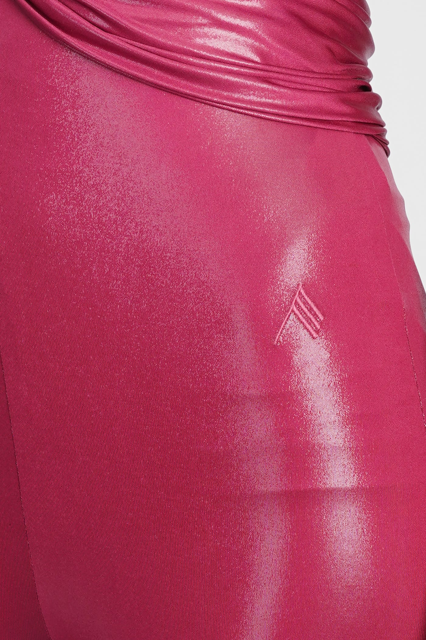 Attico Ruby Chain-trimmed Leggings In Red