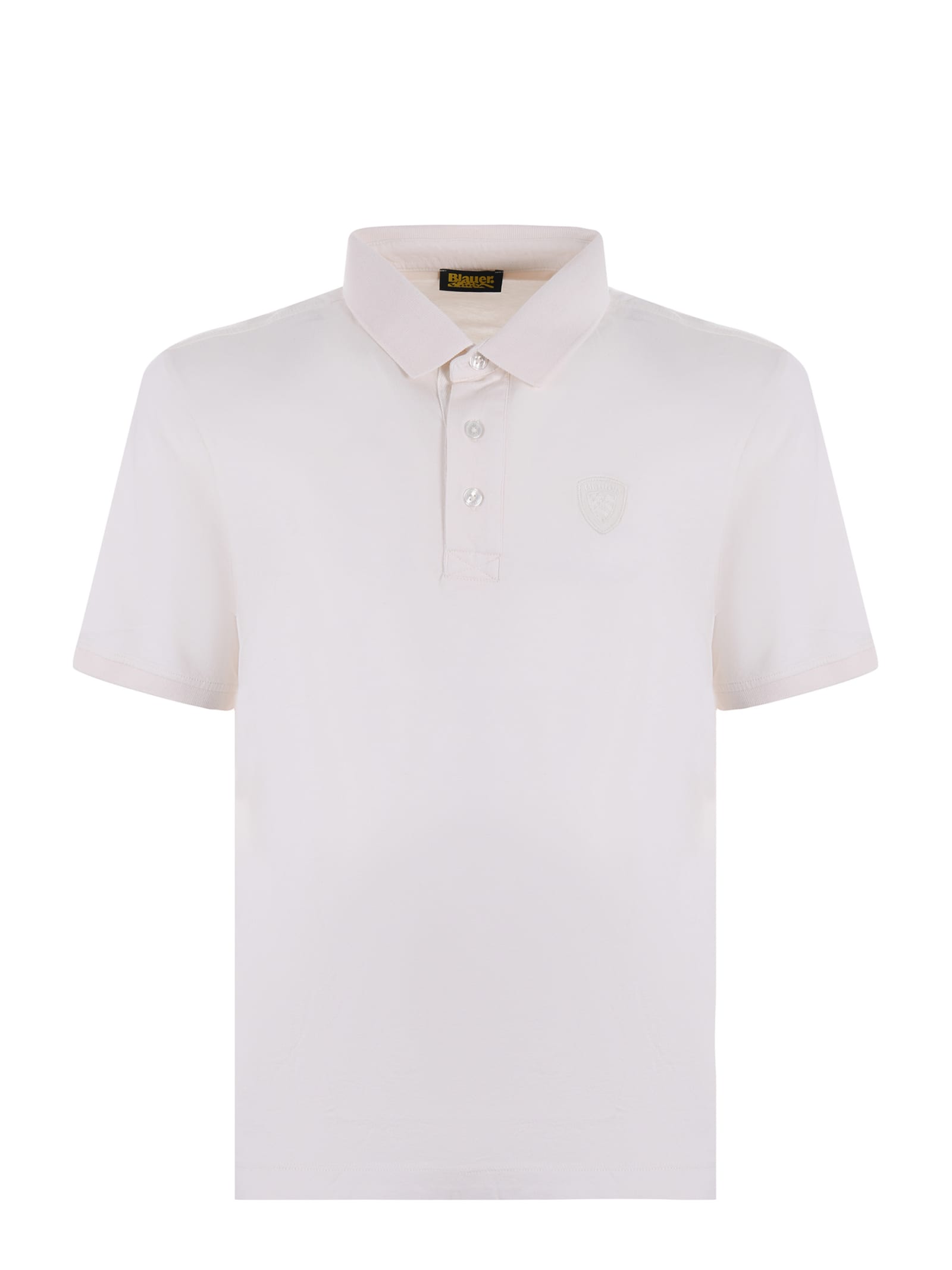 Shop Blauer Polo Shirt In Avorio