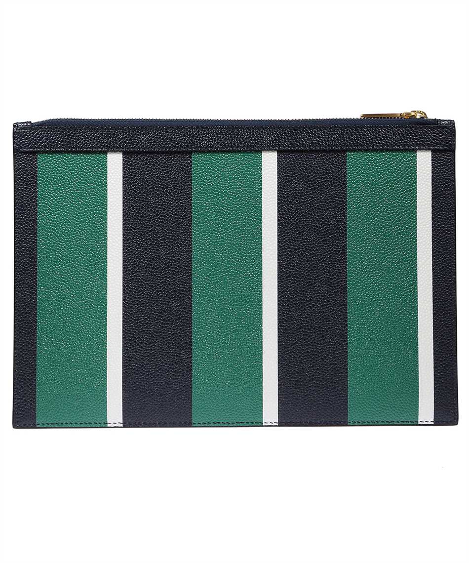 Shop Thom Browne Leather Flat Pouch In Multicolor
