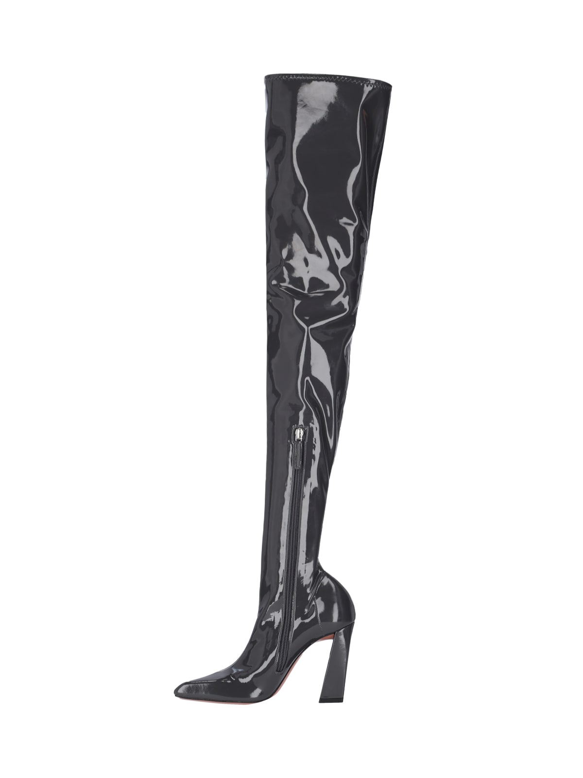 Shop Amina Muaddi Marine High Boots