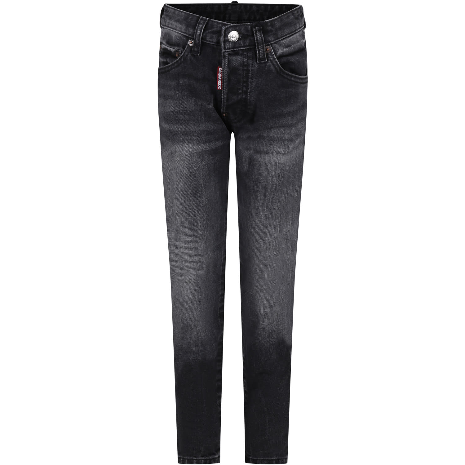 Dsquared2 Black Jeans For Boy With Logo