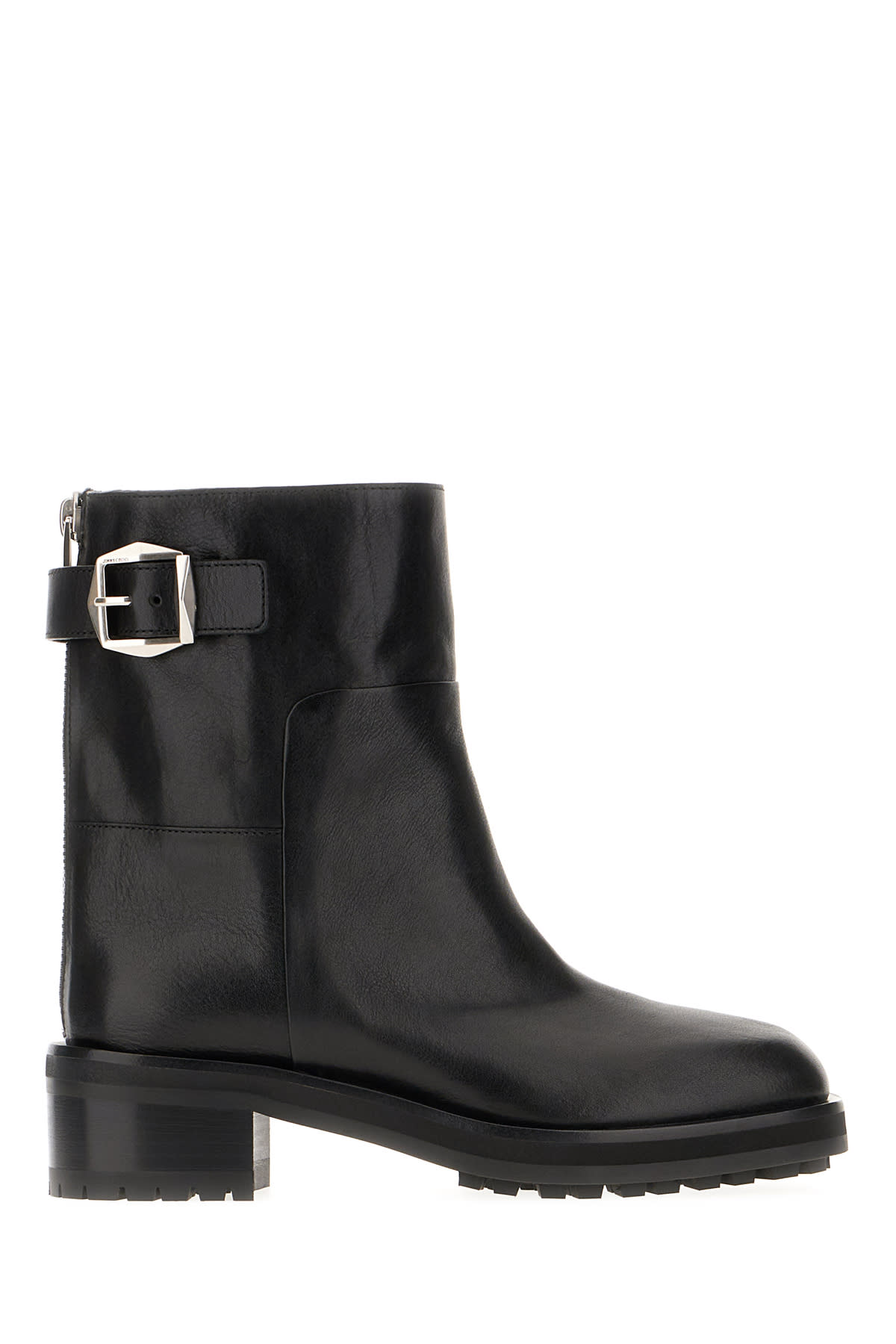 Black Leather Brooklyn Ankle Boots