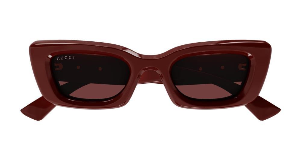 Gucci Rectangle-frame Sunglasses In Brown