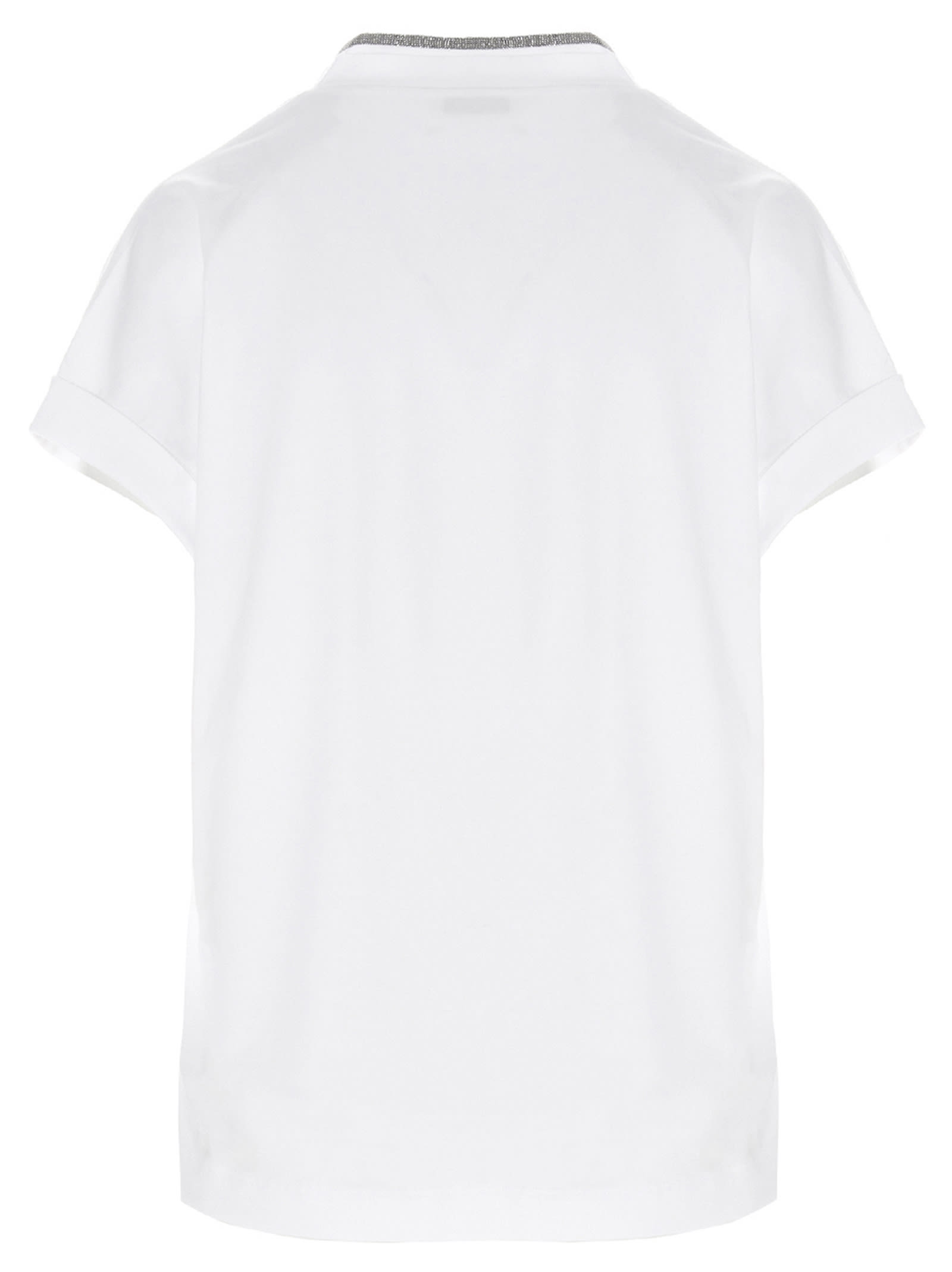 Shop Brunello Cucinelli Monile Jersey T-shirt In White
