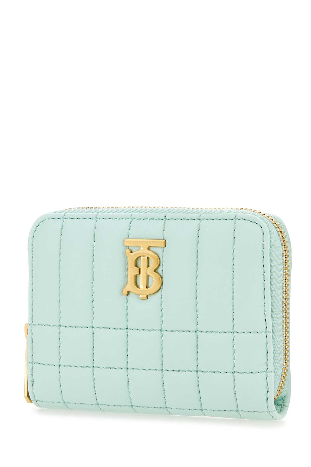 Burberry Pastel Light-blue Nappa Leather Lola Wallet In Coolmint