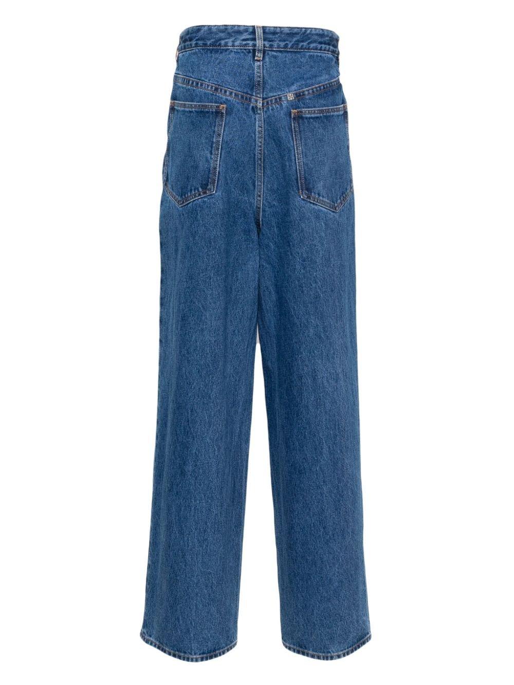 Shop Givenchy Low Crotch Wide-leg Jeans