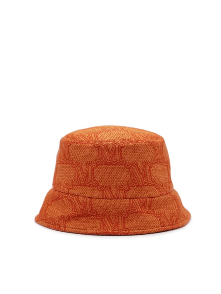 Max Mara Raffia Bucket Hat With All-over Monogram