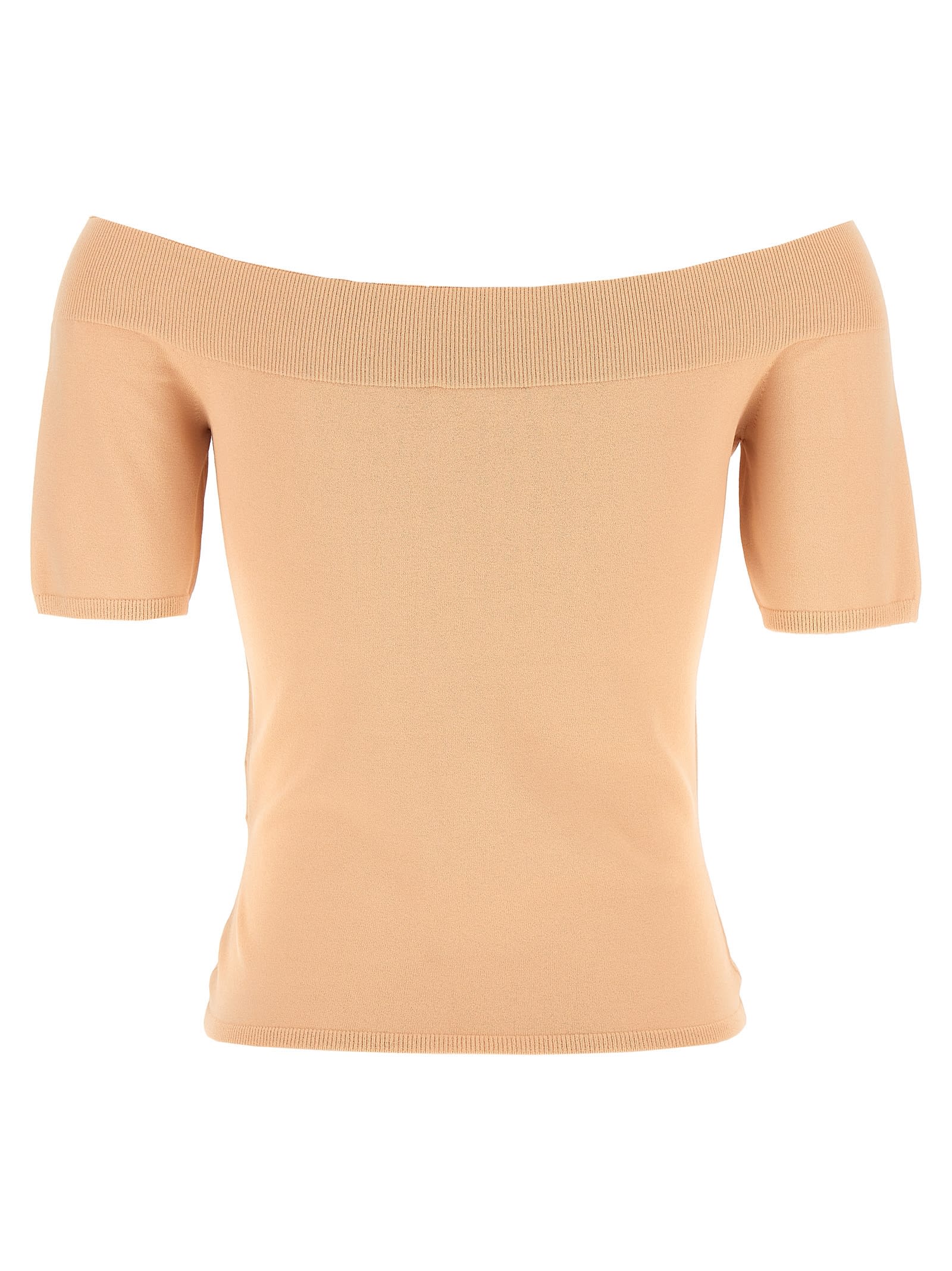 Shop Alexander Mcqueen Top Off The Shoulders In Pink