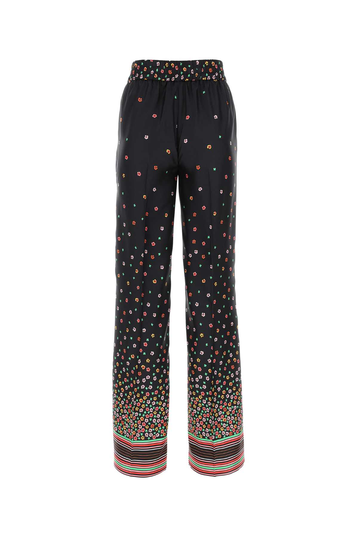 Red Valentino Printed Silk Trouser In 0no