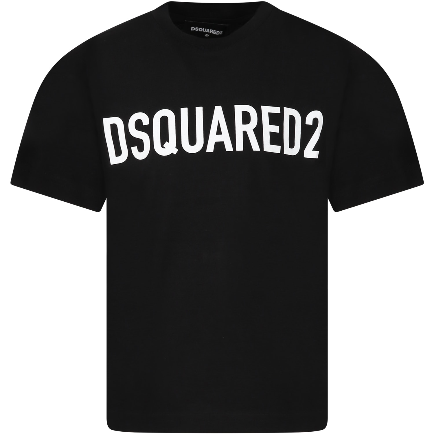 Dsquared2 Black T-shirt For Boy With Logo In Black