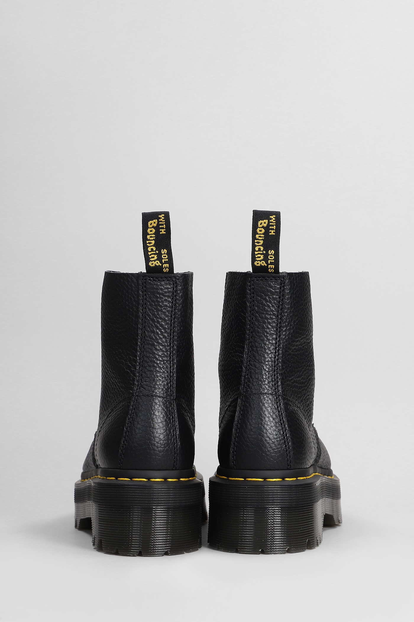 Shop Dr. Martens' Sinclair Combat Boots In Black Leather