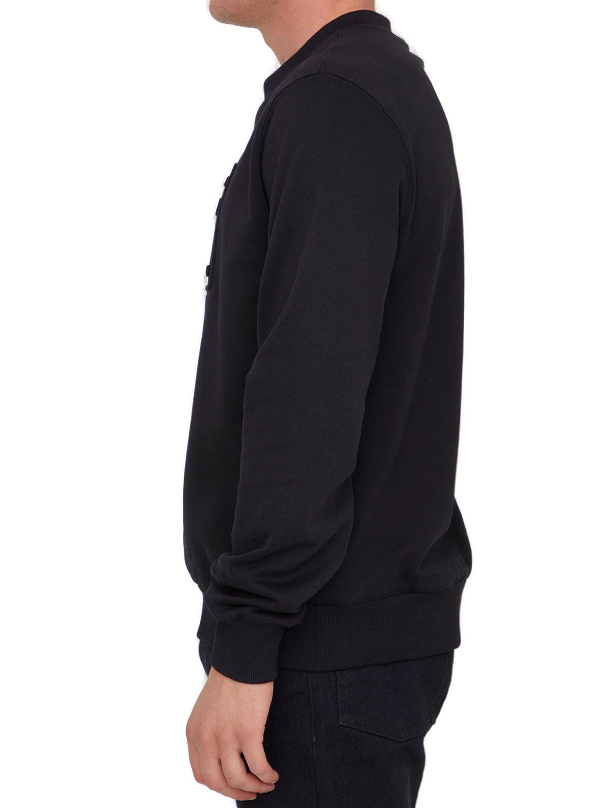 Shop Dolce & Gabbana Dg Logo Embossed Technical Jersey Sweatshirt In Black