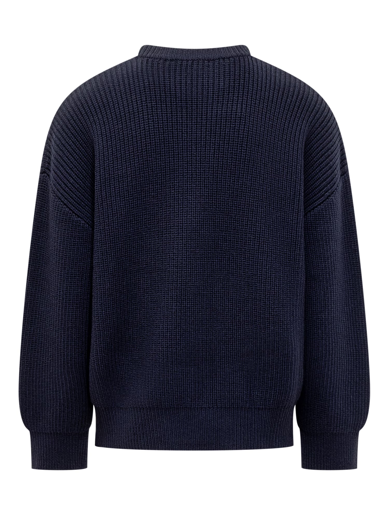 Shop Marine Serre Sweater With Logo In Navy