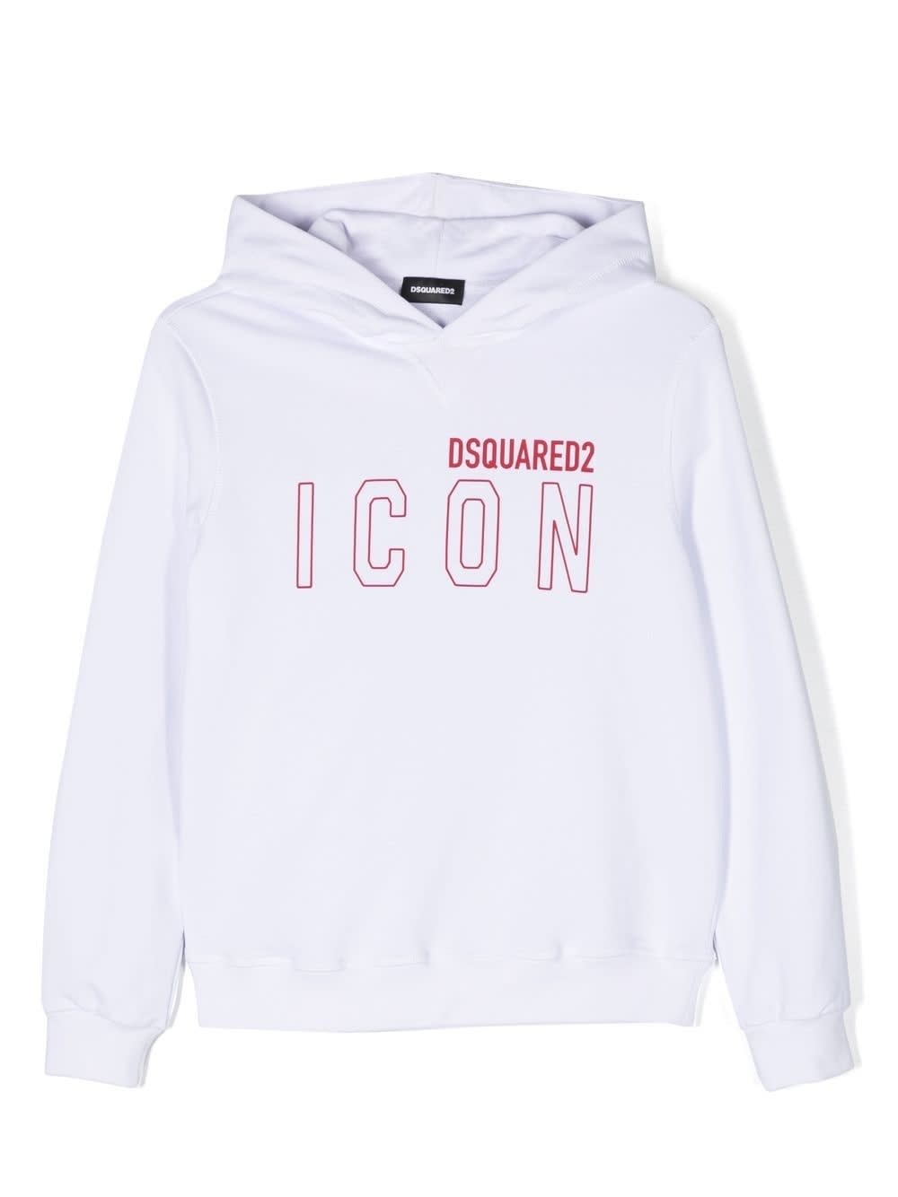Dsquared2 Kids' Icon Sweatshirt With Print In White