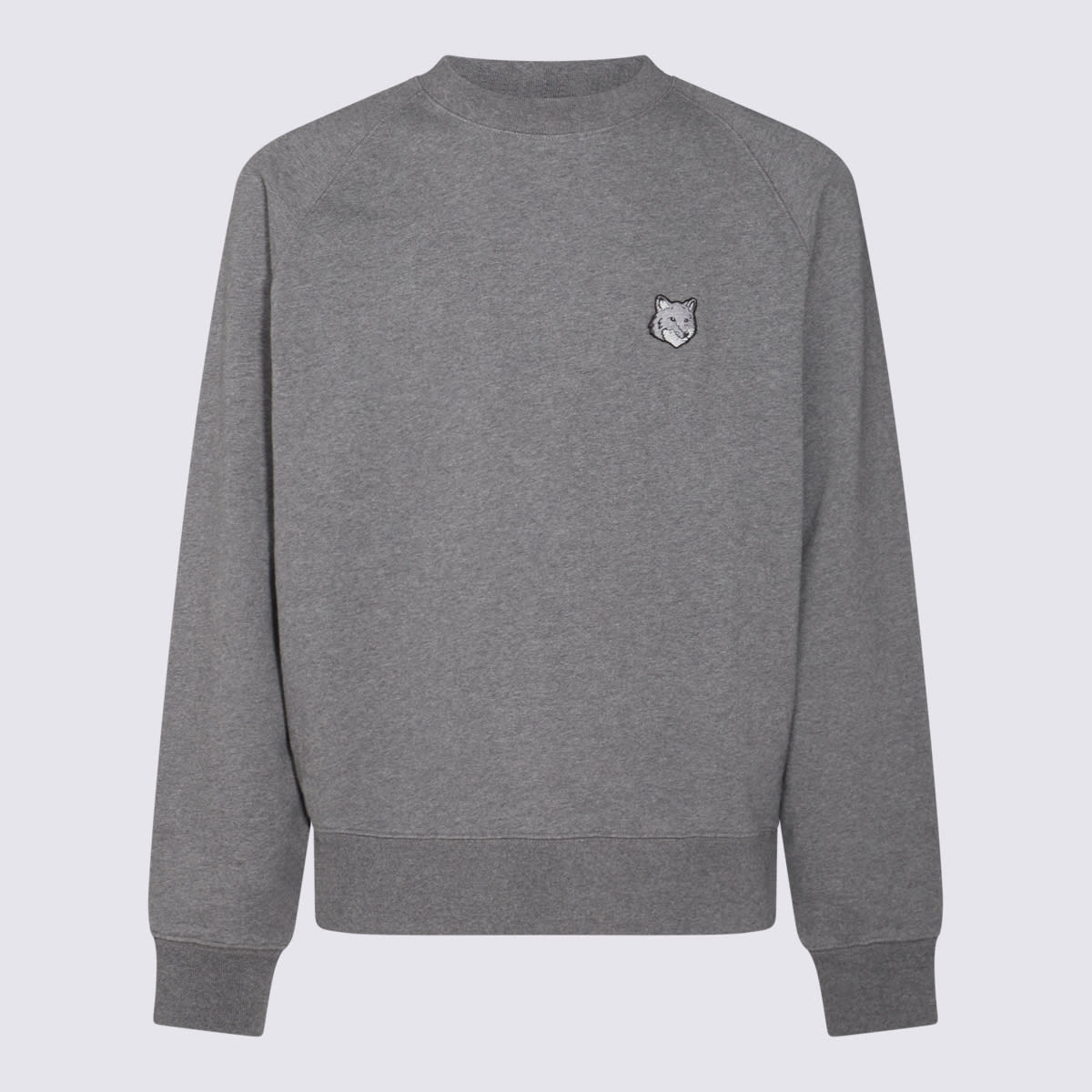 Shop Maison Kitsuné Dark Grey Cotton Sweatshirt