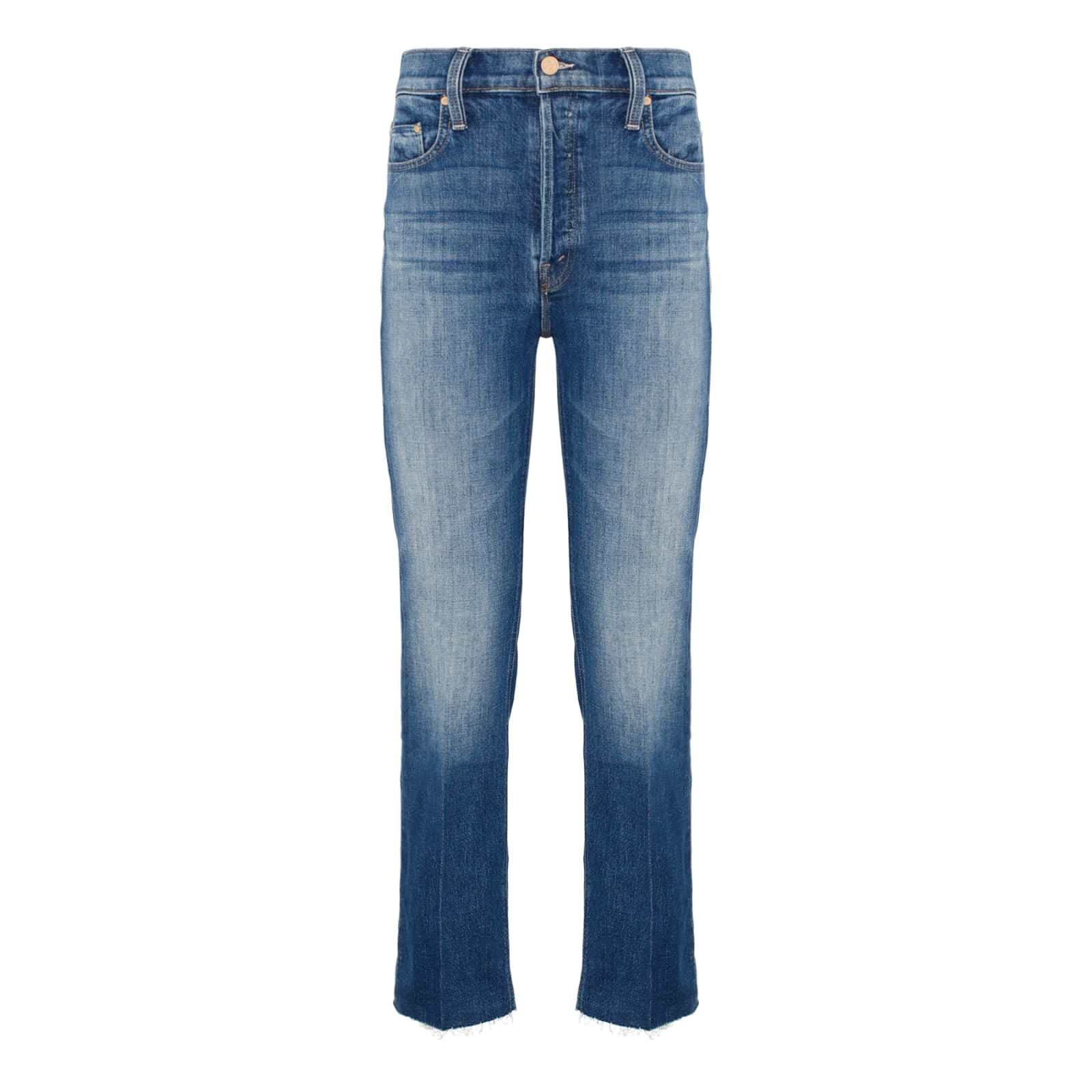 Mother Blue The Tripper Ankle Fray Jeans