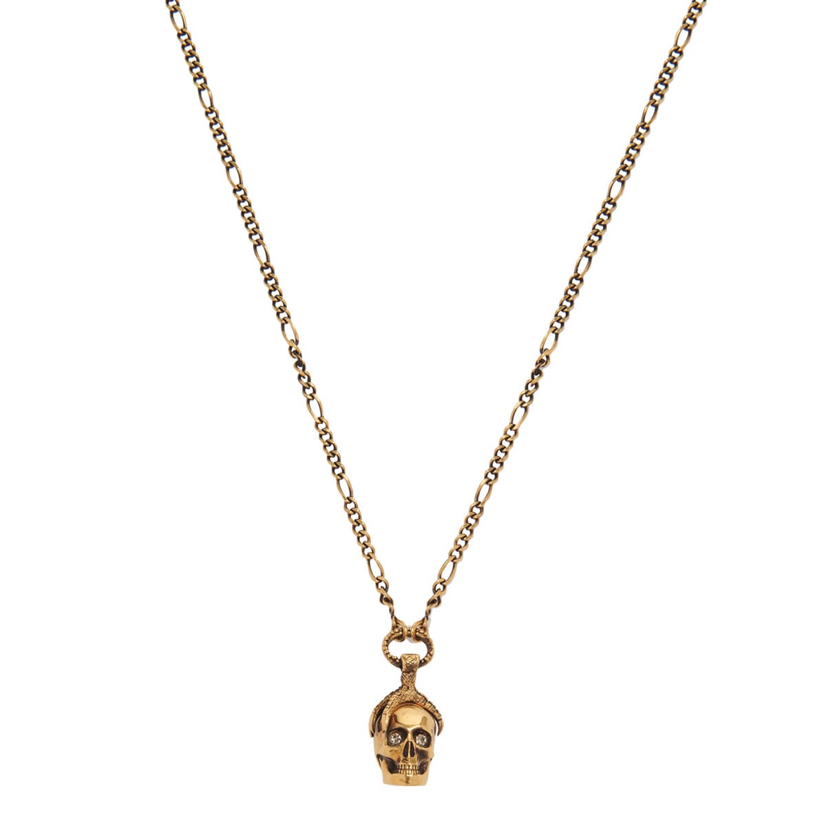 Shop Alexander Mcqueen Skull Necklace In Silver